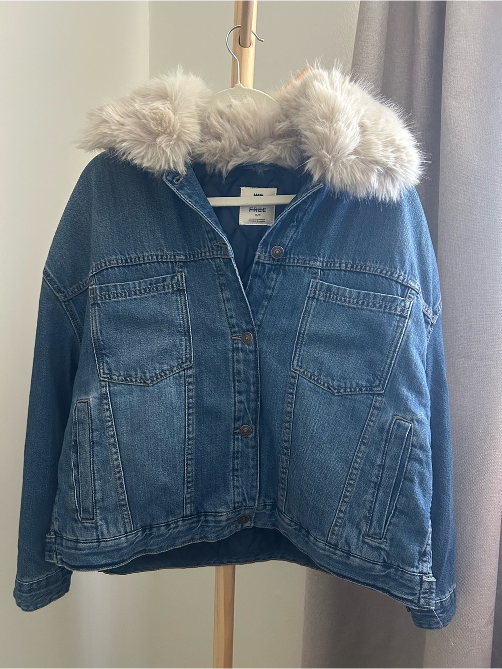 Free People Blue Denim Jacket size Small